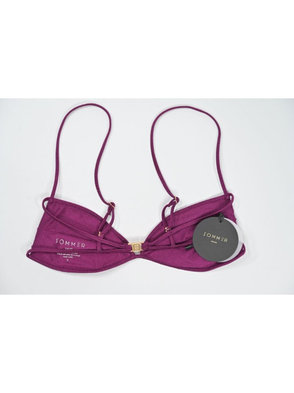 SOMMER Swim Ana Bralette Bikini Top in Plum Caspia - Picture 2 of 3